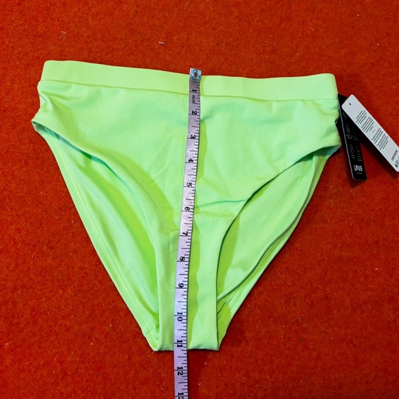 Neon lime green high rise bikini swimsuit bottom NWT - Picture 8 of 8